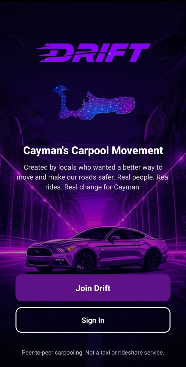 Drift App - Cayman's Carpool Movement